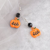 Funny Face Pumpkin Earrings